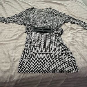 Michael Kors black and white dress with belt